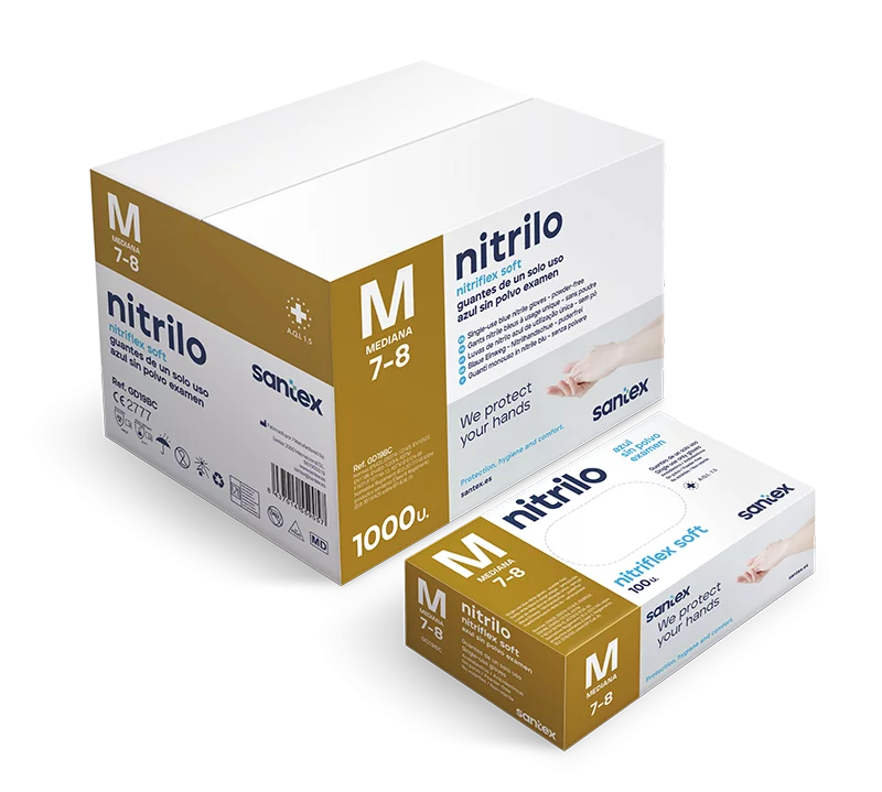 Nitrilo azul sem pó NITRIFLEX SOFT Ref.GD19
