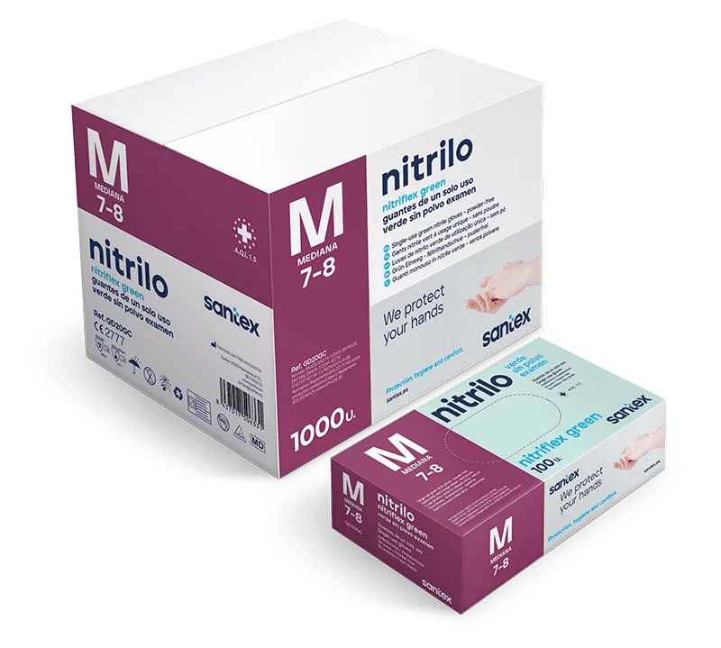 Nitrilo verde sem pó NITRIFLEX Ref.GD20