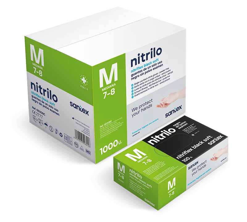 Nitrilo preto sem pó NITRIFLEX Ref.GD20